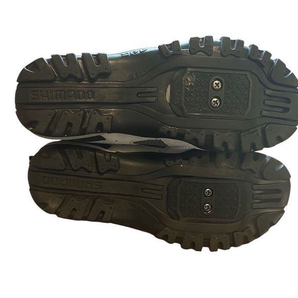 Shimano Mountain Bike Cycling Shoes Gray Lace Up Hook and Loop Strap - Picture 8 of 8